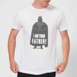 Image of Star Wars Darth Vader I Am Your Father Pose Mens T-Shirt - White - 3XL