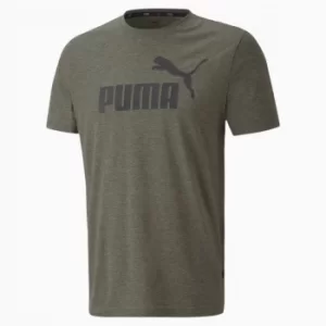 image of PUMA Mens Heather T-Shirt, Forest Night Heather, size Small, Clothing