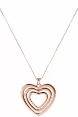 image of Ted Baker Ladies Rose Gold Plated Crystal Spinning Heart Necklace TBJ1446-24-02