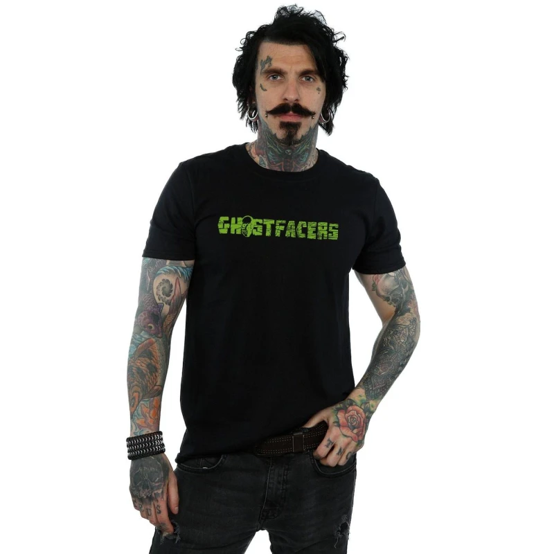 Image of Supernatural Supernatural Men Ghostfacers Logo T-Shirt in Black Size: Small Black S Male 5057972334492