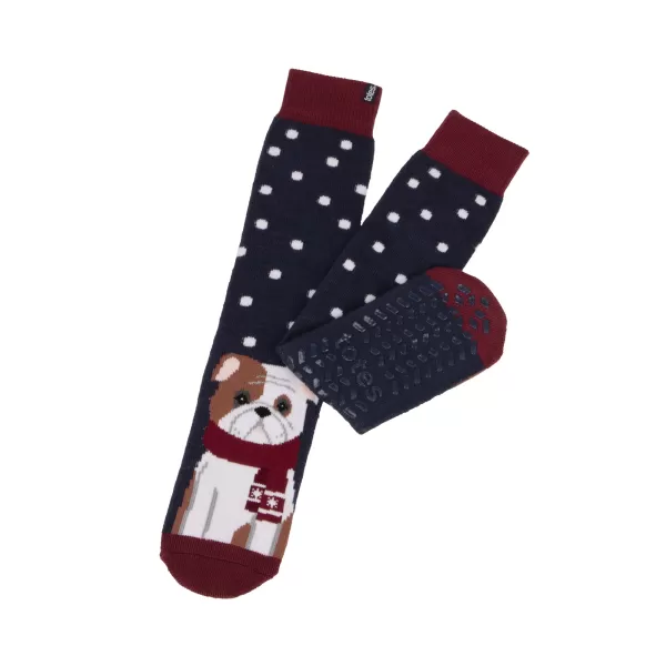 image of totes Toasties Original Dog Slipper Socks MultiColoured