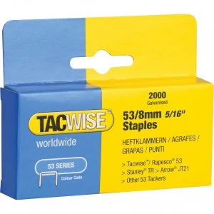 image of Tacwise 53/12 Staples 8mm Pack of 2000