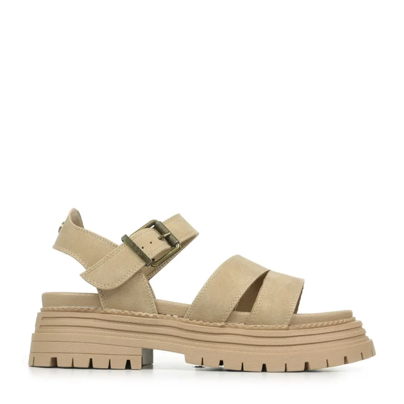 Image of Buffalo Womens sandals Buffalo Lennox Ts Sandal - Vegan Nubuck Beige Female 36