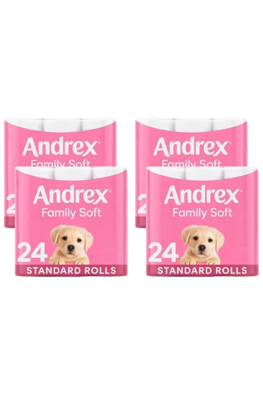 Image of Andrex 'Toilet Rolls' x96 Gentle Clean Fragrance-Free 2 Ply Toilet Paper White