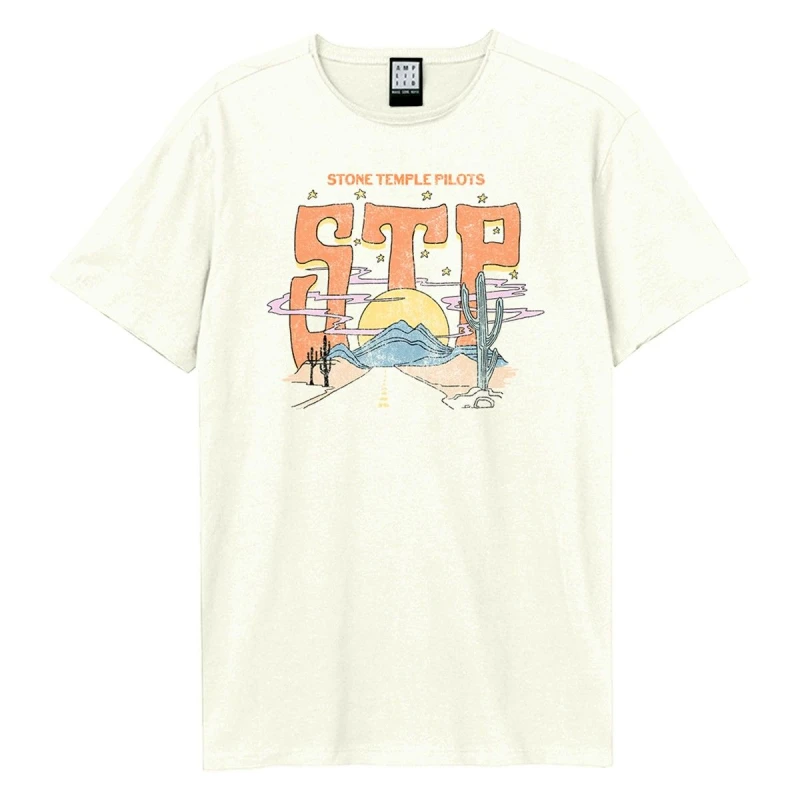Image of Amplified Amplified Men Desert Highway Stone Temple Pilots T-Shirt in White Size: X-Small White XS Male 5063652186671