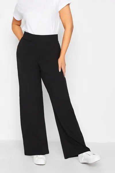 image of M&Co Wide Leg Yoga Pants Black