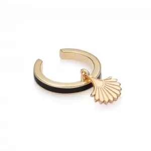 image of Palm Fan Enamel 18ct Gold Plated Ear Cuff WE03_GP