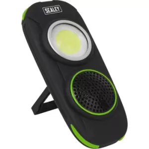 Image of Rechargeable Torch with Built In Wireless Speaker - 10W COB LED - USB Cable