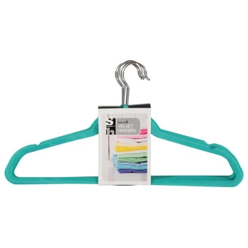Image of Stanford Home 6 Pack Velvet Hangers - Mint