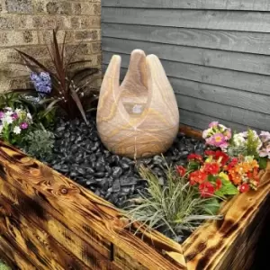 image of Tranquility Water Features - Sandstone Tulip 50cm Solar Powered Water Feature