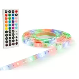 image of 2x 5M Flexible LED Strip Lights Bluetooth Music App Control Colour Changing Tape Bedroom Decor Under Cabinet Light