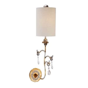 Image of 1 Light Indoor Wall Light Gold, Cream, E27