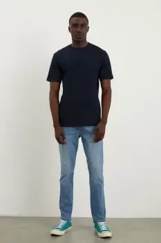 image of Mens Stone Wash Skinny Fit Jean