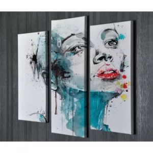 Image of UC52 Multicolor Decorative Canvas Painting (3 Pieces)