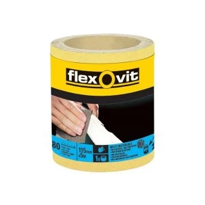 image of Flexovit High Performance Sanding Roll 115mm x 10m Medium 80G