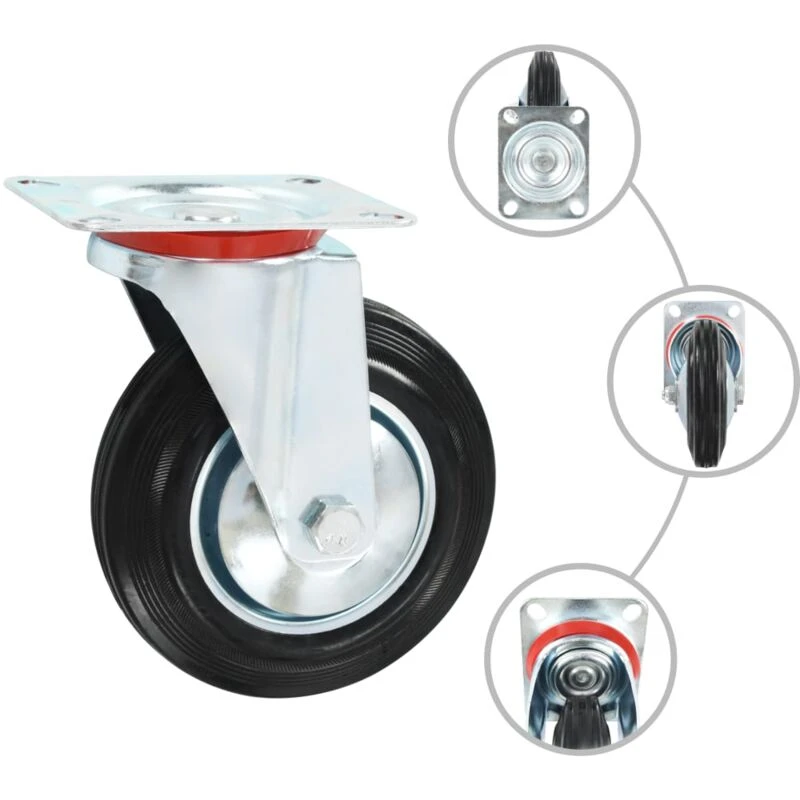 Image of VIDAXL 12 pcs Swivel Casters 160 mm Vidaxl 8719883717791