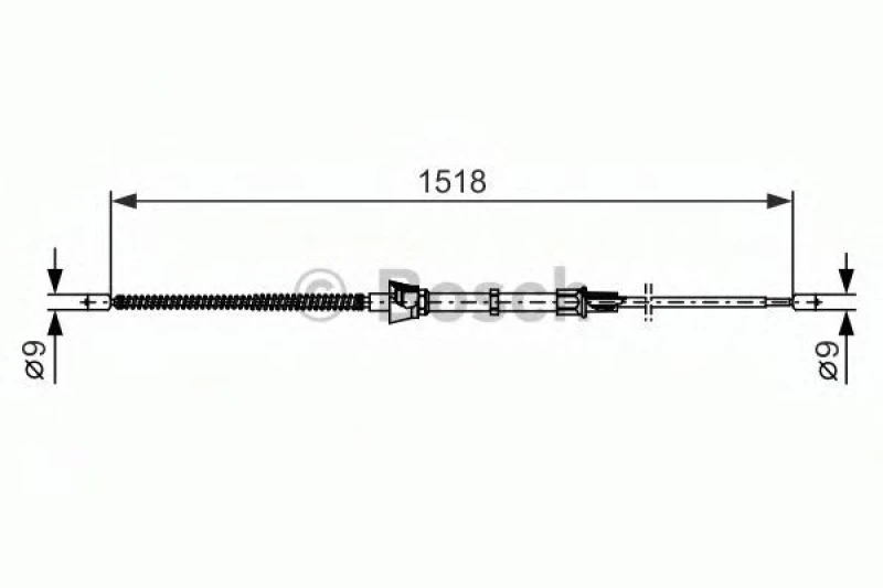 Image of Bosch 1 987 482 375 Brake Cable 1518mm Cable,parking brake (124)