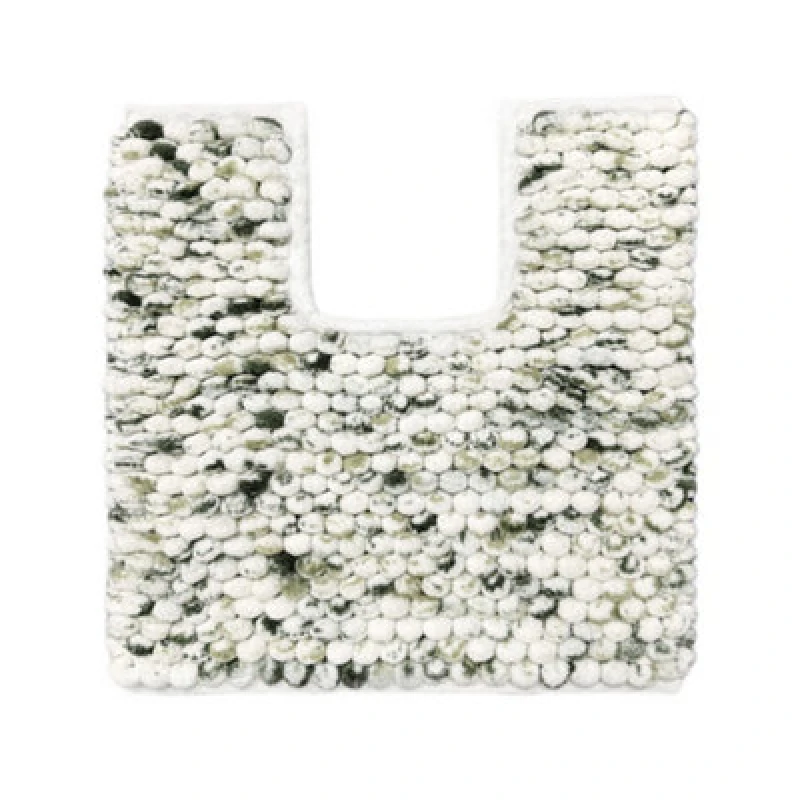 Image of Allure Bath Fashions Marl Chunky Bobble Pedestal Toilet Mat Non Slip - Green