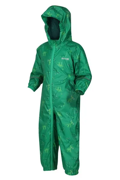 image of Regatta 'Pobble' Waterproof Puddlesuit Green