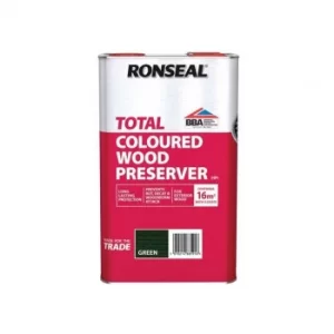 image of Ronseal Trade Total Wood Preserver Green 5 litre