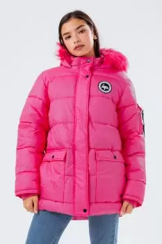 image of HYPE FUSCHIA KIDS EXPLORER JACKET WITH Pink FUR