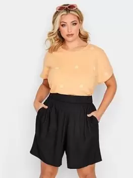 Image of Yours Woven Shorts - Black, Size 34-36, Women