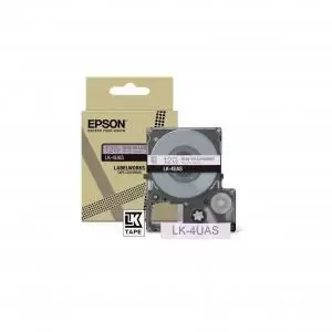 Image of Epson LK-4UAS Gray on Soft Purple Tape Cartridge 12mm - C53S672107