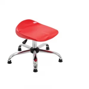 image of TC Office Titan Swivel Junior Stool with Glides 405-475mm, Red