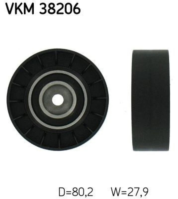 Image of SKF Deflection / guide pulley, V-ribbed belt SKF VKM 38206
