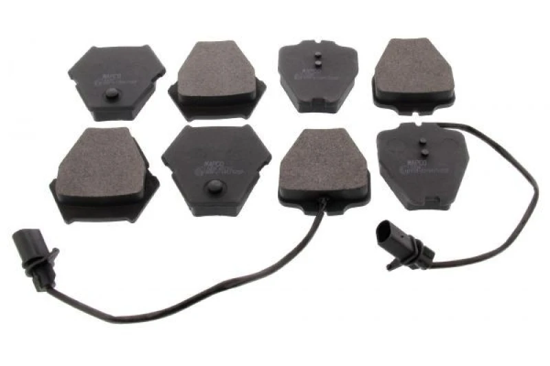 Image of MAPCO 6877 Brake pad set Front Axle, incl. wear warning contact, with anti-squeak plate Brake Pad Set,disc brake (402)