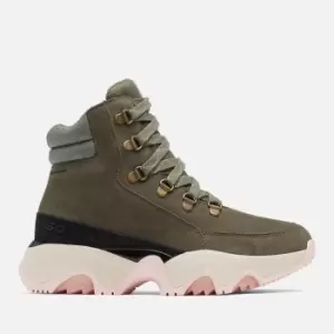Image of Sorel Womens Kinetic Impact Hiking Boots - Stone Green/Chalk - UK 7