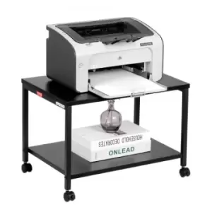 Image of VEVOR Printer Stand, Under Desk 2 Tier Printer Stand, Printer Cart with Storage Shelves for Printer, Scanner, Fax, Home Office Use, CARB Certified, Bl