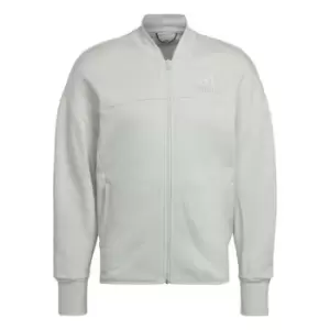 Image of adidas Studio Lounge Fleece Track Top Mens - Green