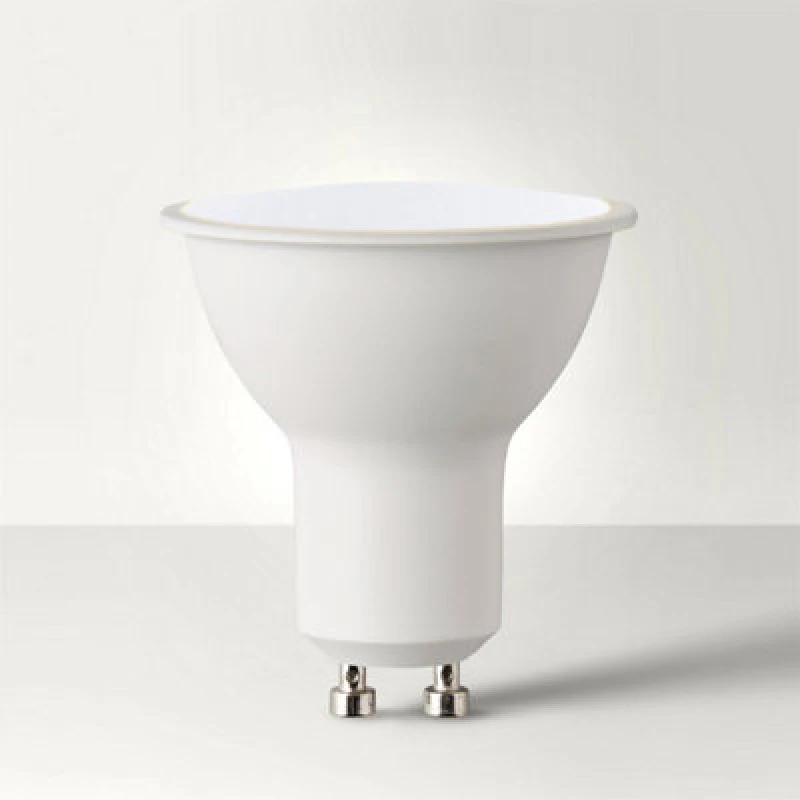 Image of ValueLights 3 Pack GU10 White Thermal Plastic Spotlight LED 5W Warm White 3000K 400lm Light Bulb White