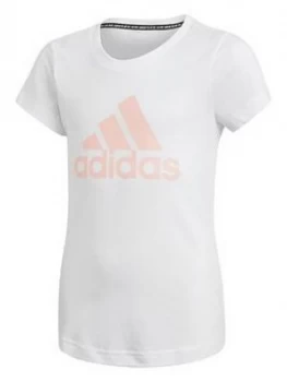 Image of Adidas Girls Badge Of Sport T-Shirt - White