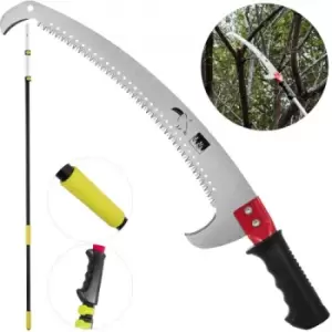 Image of 6-19ft Telescopic Pole Saw 23" Curved Saw Blade Sharp Foam Grip Trimming