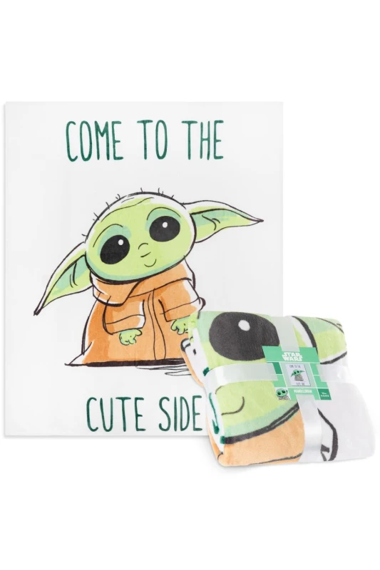 Image of Disney The Mandalorian Baby Yoda Polar Fleece Blanket Multi
