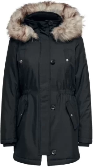 Image of Only Iris Fur Winter Parka Winter Jacket black