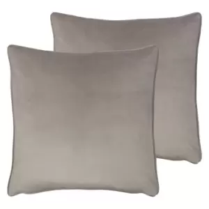 Image of Evans Lichfield Opulence Twin Pack Polyester Filled Cushions Mink