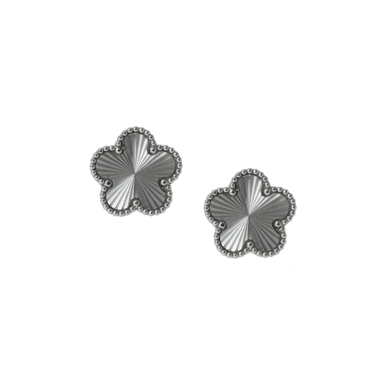 Image of Miso Clover Earrings - Silver Silver One Size