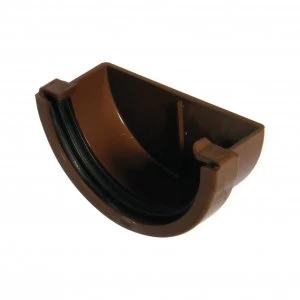 Image of Wickes Brown Miniline Gutter External Stopend