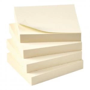 image of Eco Recycled Notes 38x51mm Yellow Pack 12 938179