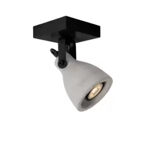 image of Concri-Led Industrial Ceiling Spotlight - Ø9cm - LED Dim. - GU10 - 1x5W 3000K - Black