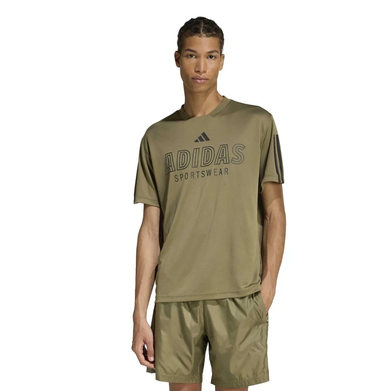 Image of Adidas SPORTSWEAR House of Tiro T-Shirt with Short Sleeves olive Polyester S