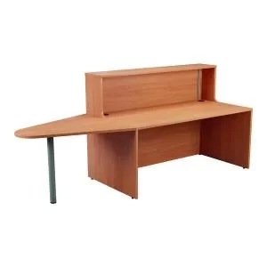 Image of Jemini Reception Unit with Extension 1600x800x740mm Beech KF816326