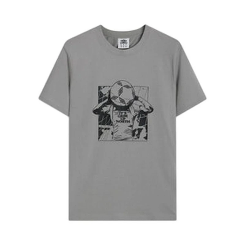 Image of Umbro Umbro Men Up North Graphic T-Shirt in Light Grey Size: large Light Grey L Male 5063852489404