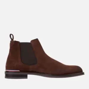 Image of Tommy Hilfiger Mens Suede Chelsea Boots - Cocoa - UK 9