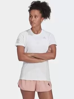 Image of adidas Club Tennis Tee, Black/White, Size L, Women