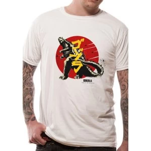 Image of Godzilla - Vintage Mens Large T-Shirt - White