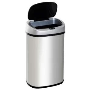 Image of HOMCOM Stainless Steel Sensor Dustbin Automatic Touchless Rubbish Garbage Waste Bin 48L